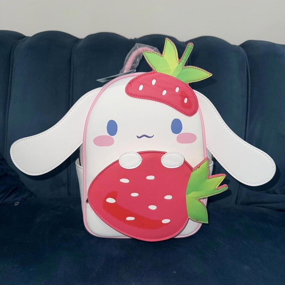 NWT Her Universe Sanrio Cinnamoroll Strawberry Mini Backpack Adjust Shoulder - Picture 2 of 9